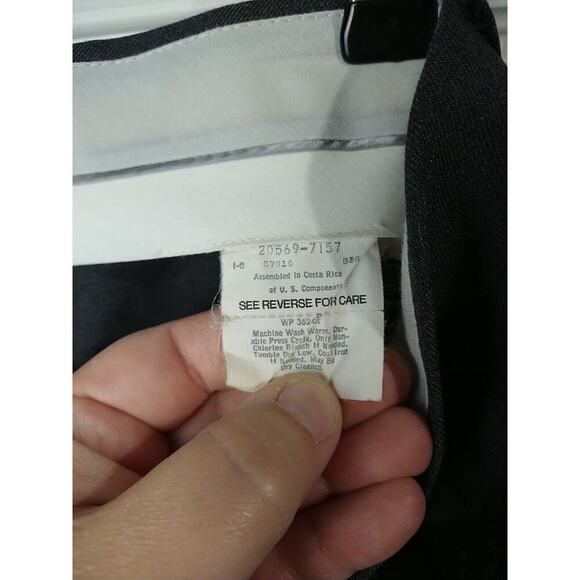 Tailored Classics By Levi Strauss Men 40x30 Pants Dark Grey Flat Front - Picture 7 of 10